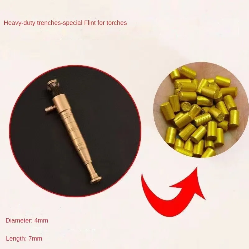 Dimensioni (4X7Mm) Accendino Flints Grossolana Firestone Ottone Creativo Accendino Fatto A Mano Firestone