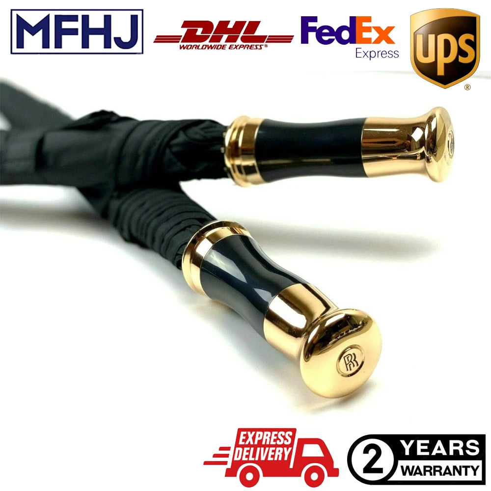 2 Pezzi Per Set Di Ombrelli Rolls Royce Phantom Ghost Dawn Wraith & Cullinan Gold-Genuine