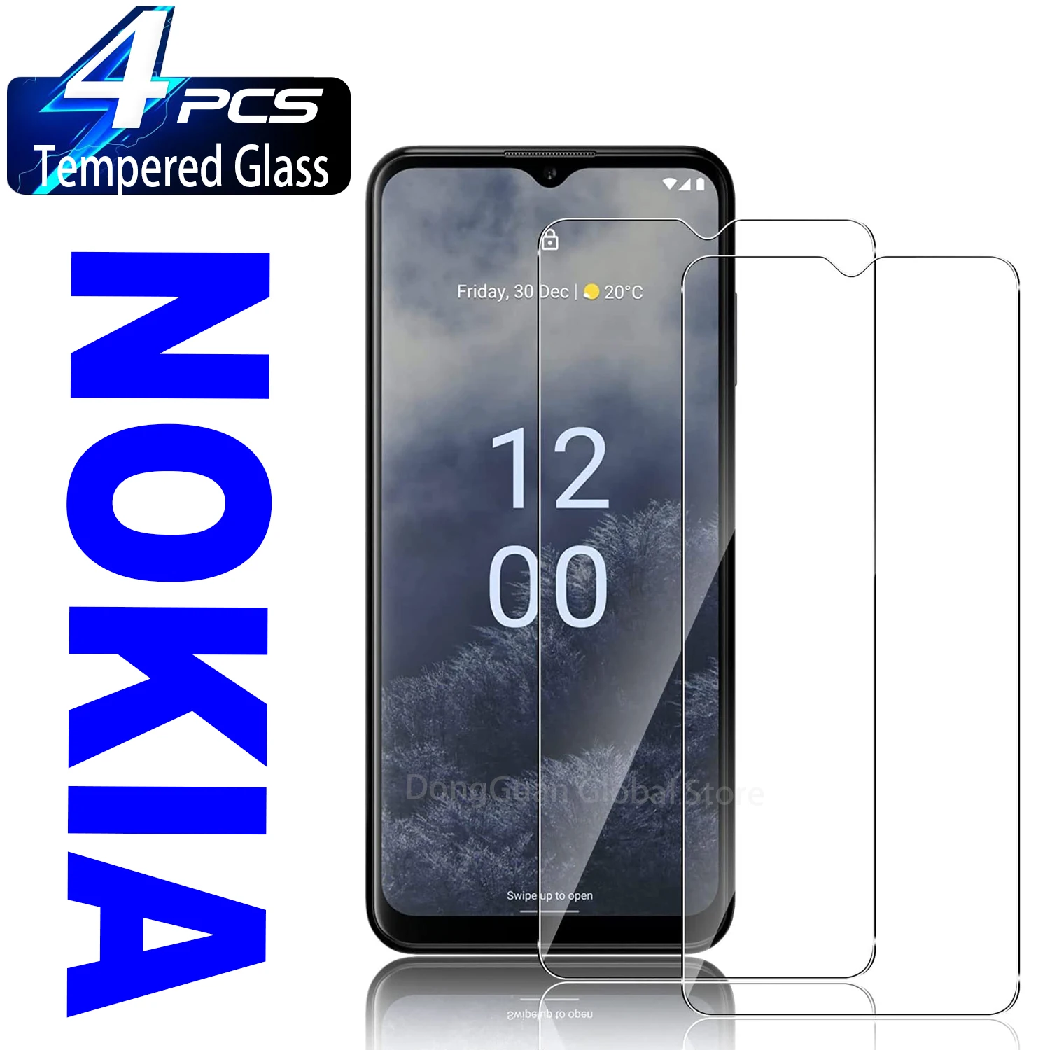 

4Pcs Tempered Glass For Nokia C10 C11 C21 G21 G60 G200 G400 G20 3.2 3.4 4.2 5.3 5.4 6.2 7.2 C21 Plus Screen Protector Glass