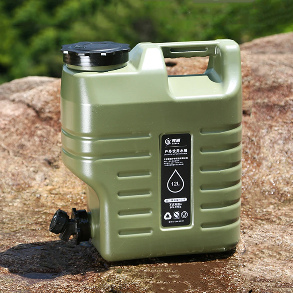 5L/11L/12L 자동차 물통 탱크(스피곳 워터 디스펜서 포함) 야외 캠핑 하이킹을 위한 휴대용 비상 물 저장 용기