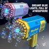 40 Holes Electric Rocket Bubble Gun Automatic Blowing Soap Maker Machine Toy Kids Outdoor Fight Fantasy Toys For Boys Game Gift 2