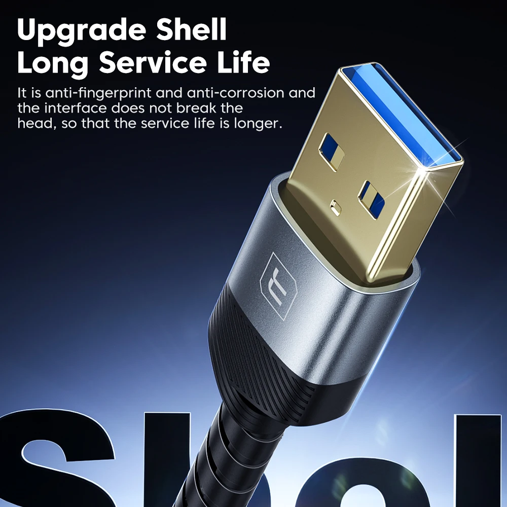 투키 USB 3.0 케이블 남성-여성 USB 연장 케이블 5Gbps 고속 전송 알루미늄 합금 데이터 코드 PC TV 노트북용