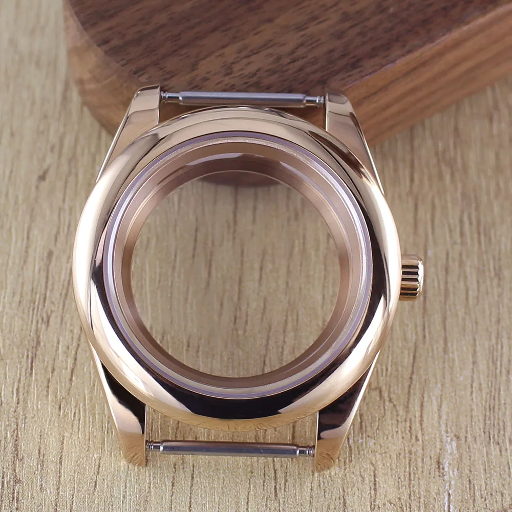 Fashion Round Edge Watch Case with Sapphire Glass - Waterproof, 36mm/39mm, 28.5mm Dial Compatibility