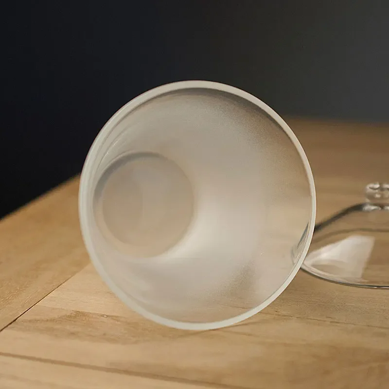 Transparent Japanese Cloud Fog Glass Gaiwan Covered Bowl Matte Texture Hand Grab Heat Resistant Kung Fu Tea Bowl