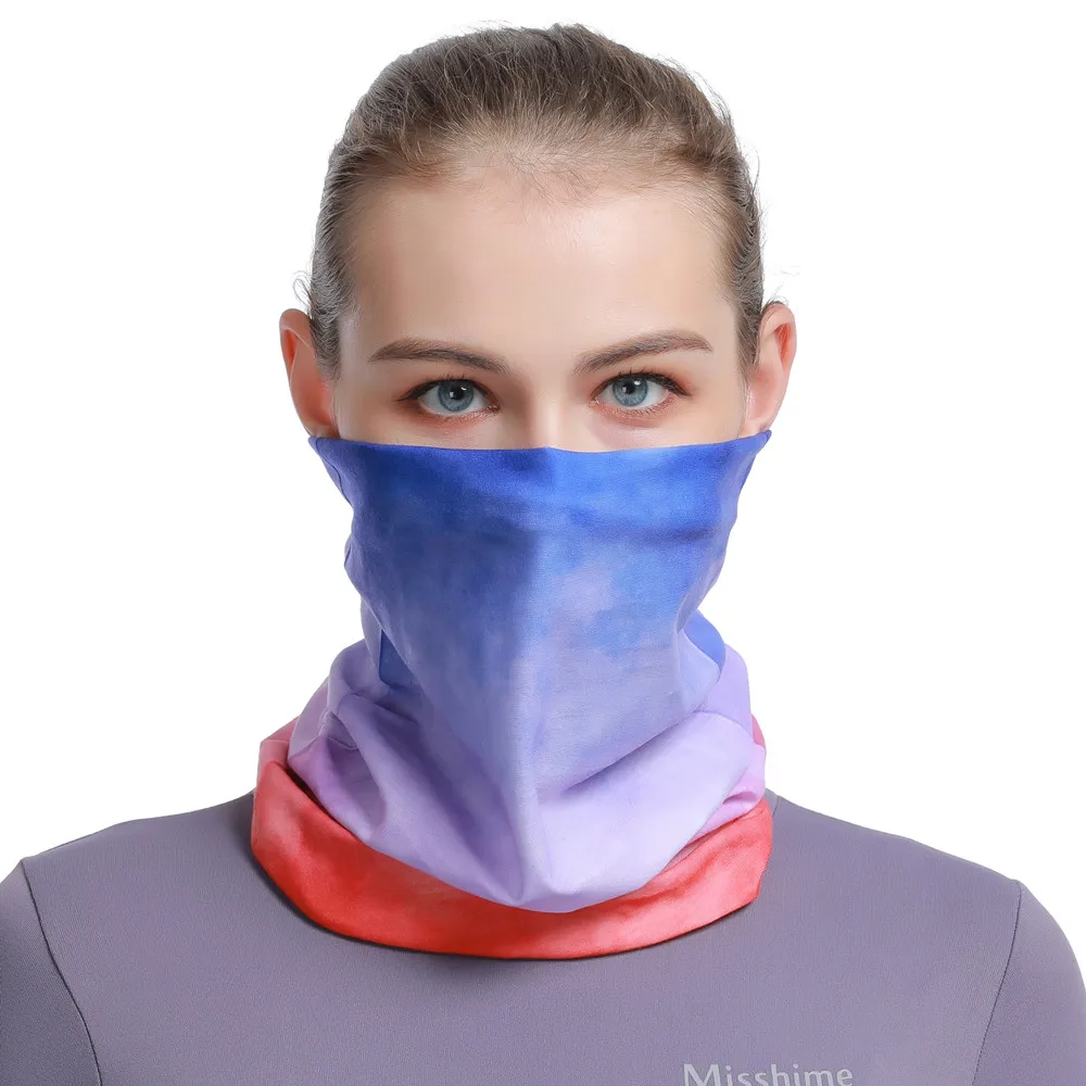 Vielseitiges nahtloses Bandana für Männer und Frauen, Farbverlauf, Sportmaske, Radfahren, Stirnband, Gesichtsschutz, Halstuch, Ciclismo-Sturmhaube – Detail 29