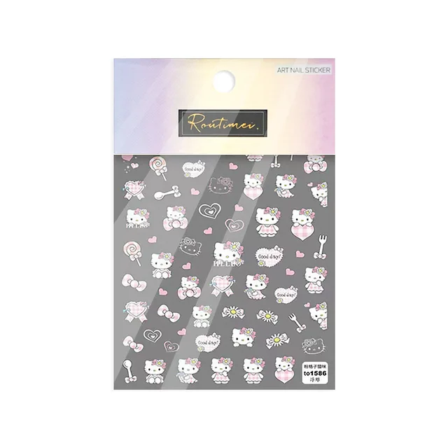 meteoor snelweg Begrafenis Kawaii Anime Kuromi Nail Stickers Sanrio Series Nail Stickers Tomoni  Embossed HelloKitty Kuromi Back Glue Nail Stickers| | - AliExpress
