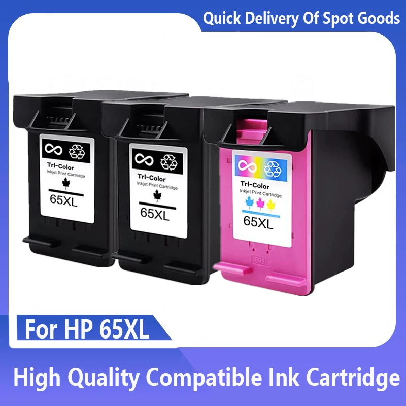 Cartuccia Di Inchiostro Compatibile Per Hp 65Xl Per Hp65 Deskjet 2620 2621 2622 2623 2624 2625 Envy 5010 5020 5030 5032 5034 5052 5055