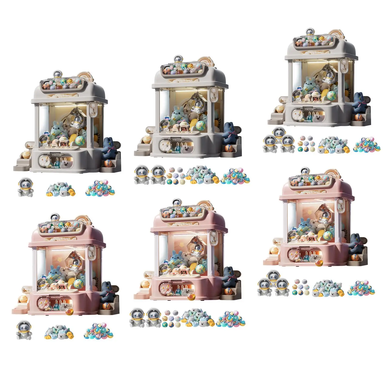 Claw Machine Candy Dispenser Toy Arcade Candy Capsule Claw Game Prizes Toy for Kids Children Party Valentine's Day Gift for Kids 2