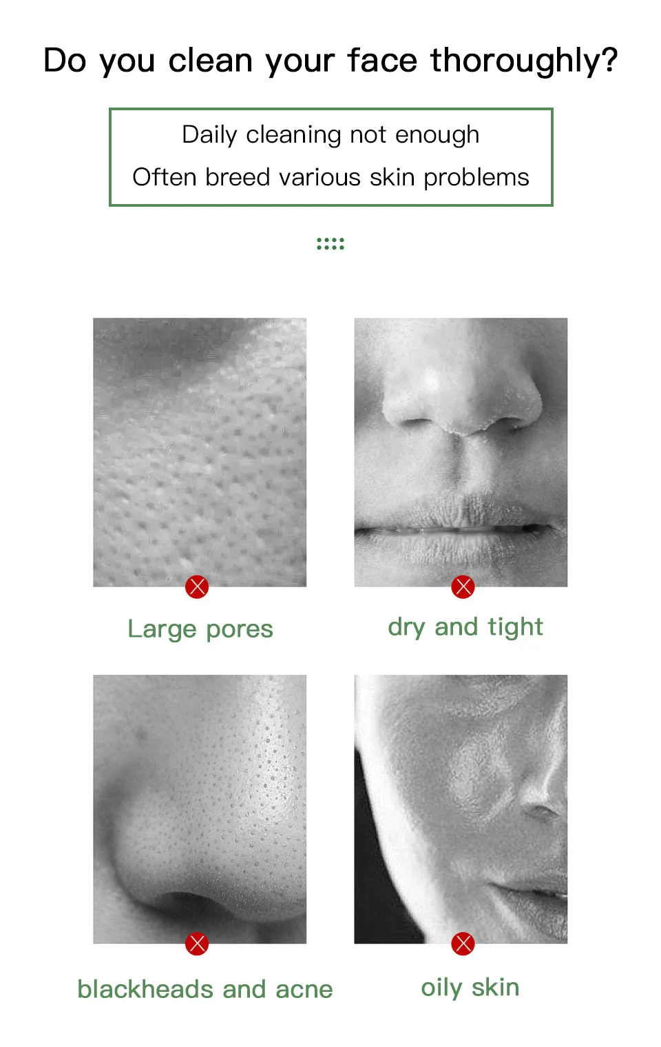Description Picture 5 of itemGreen Tea Extract Mud Mask Stick Clean Pore Dirt Cleaning Mud Facial Acne Black Head Remover Oil Control Not Slepping Mask