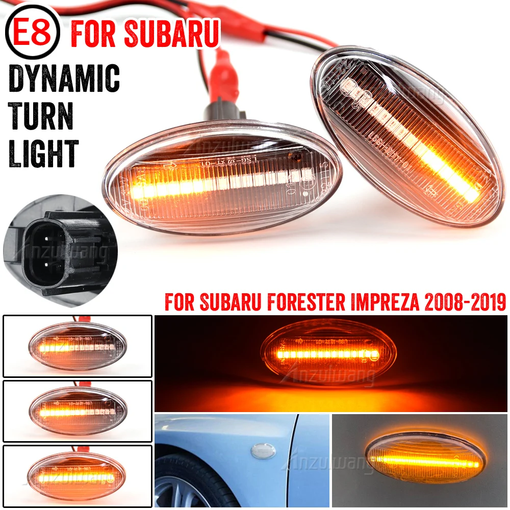 

Sequential Flashing LED Turn Signal Side Marker Light For Subaru Forester Impreza 2008-2019