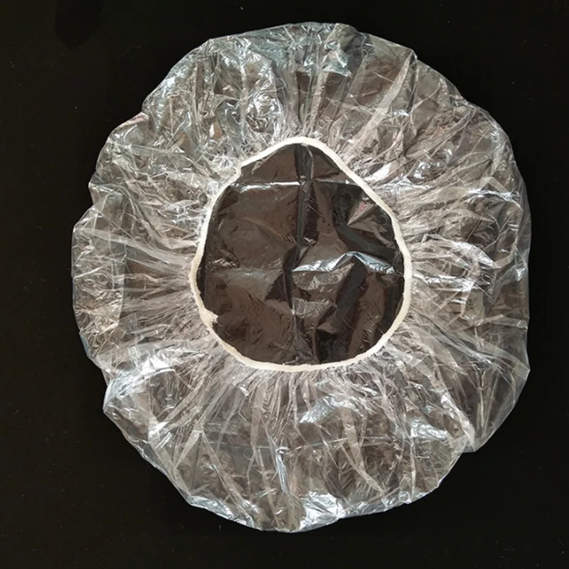 Disposable Shower Cap 6Pcs Clear Plastic Large Elastic Thick Bath Beanie