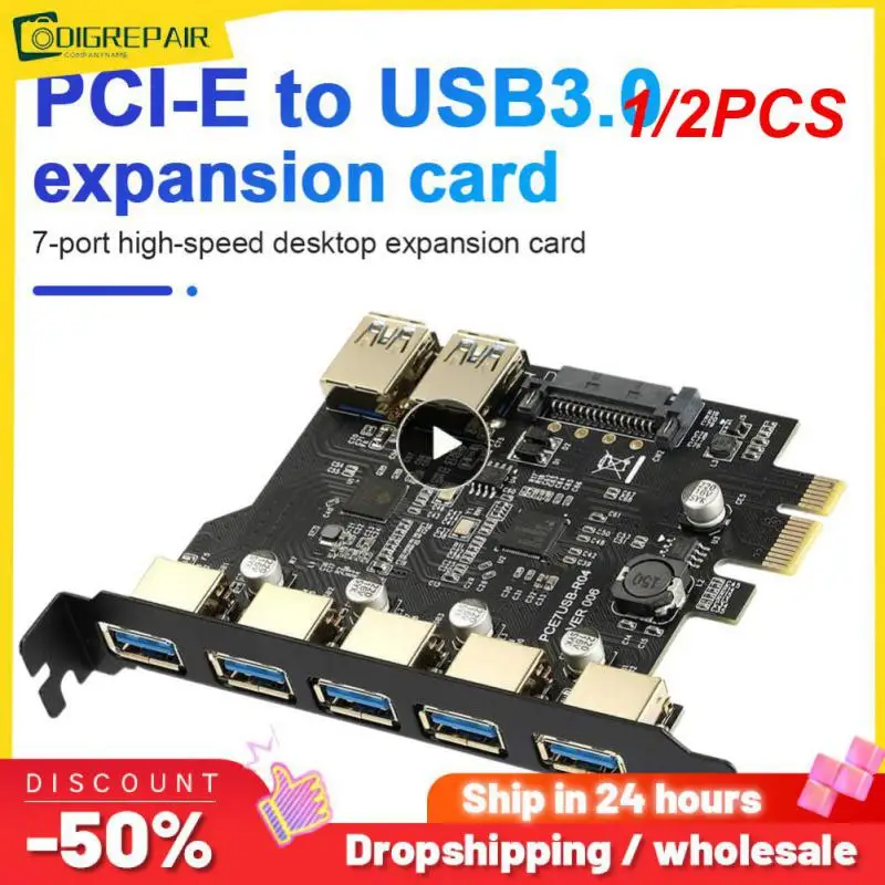 

1/2 шт. новая PCIE USB 1X к 2Type-C плата расширения 3 USB3.0 Type-C адаптер PCI Express x16 слот SATA 8/10 Pin для Windows 7/