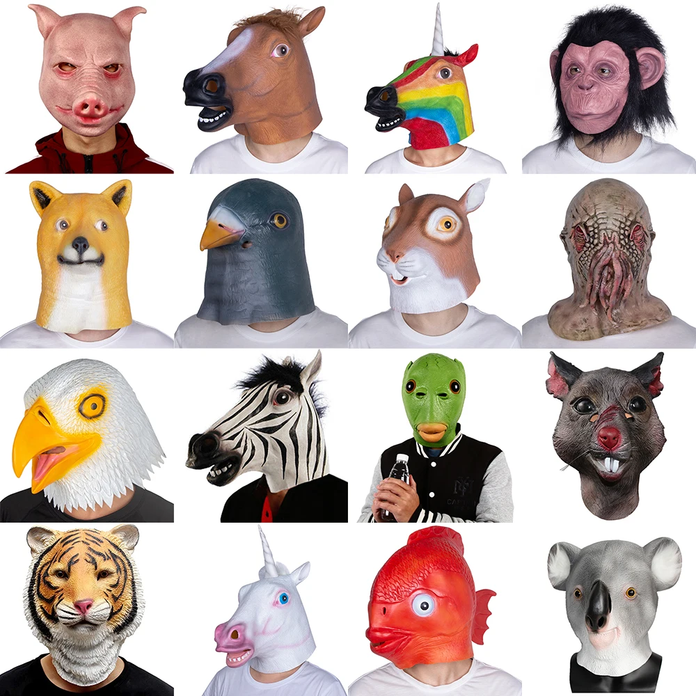 AnimalMaskUnicornHorseMaskDeluxeNoveltyHalloweenCostumeParty