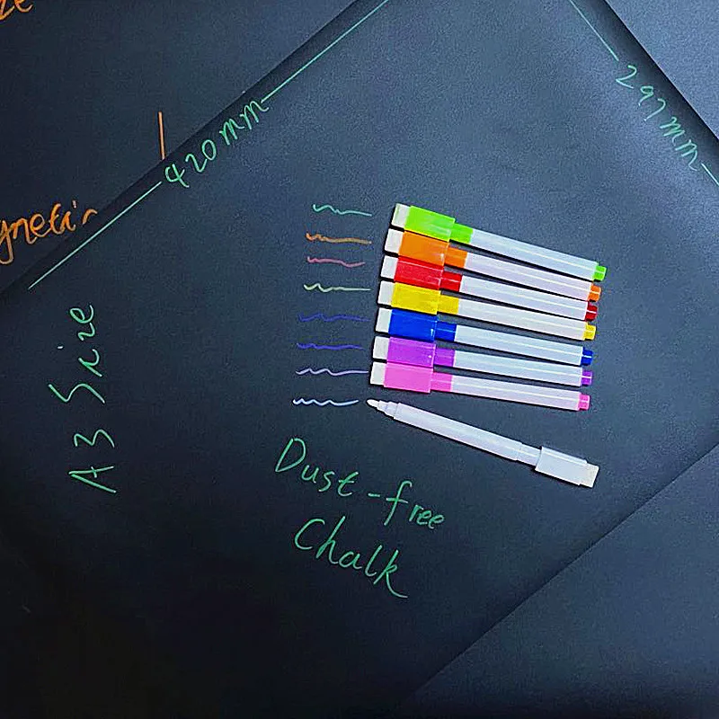 A4 Magnetic Blackboard Sticker for Refrigerator Dry Wet Erase Chalkboard Message Board Memo Sticker