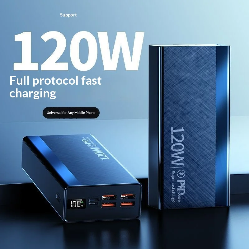 80000mAh 120W 초고속 파워뱅크 대용량 휴대용 파워뱅크 리튬 배터리 파워뱅크