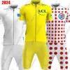 France Tour Cycling Jersey 2024 TDF Set Men Green Yellow Polka Dot Short Clothing Road Bike Shirts Suit Bicycle Bib Shorts Ropa 1