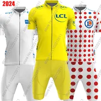 France Tour Cycling Jersey 2024 TDF Set Men Green Yellow Polka Dot Short Clothing Road Bike Shirts Suit Bicycle Bib Shorts Ropa 1