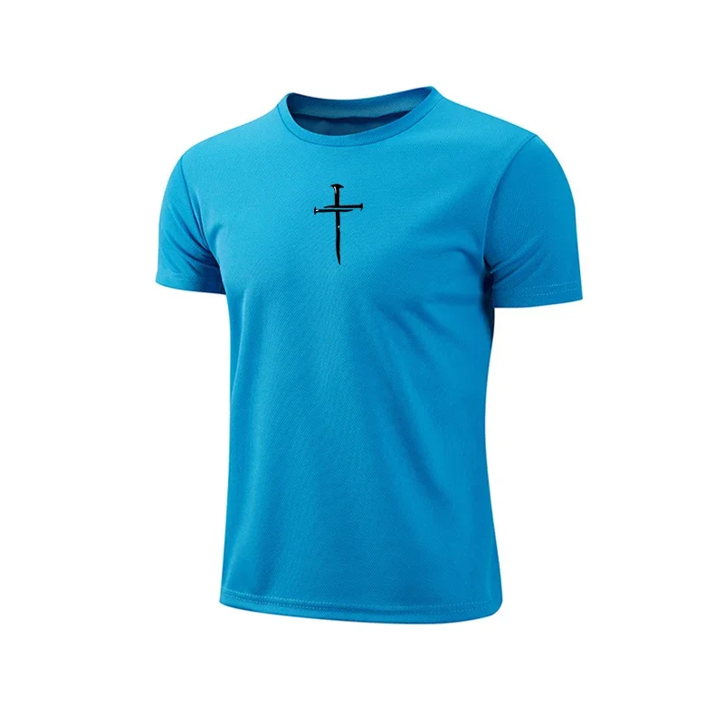 Mens Quick Dry Sports T Shirt Gym Exercise Training