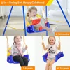 3-in-1 Toddler Swing Set with 4 Sandbags, Indoor/Outdoor Baby Swing with Foldable Metal Stand, Kids Swing Set Clear Instructions 4