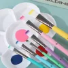 6 件套 Professional Paint Brushes Set, Artist Paintbrush, Easter Egg Brush, Art Painting Supplies, Nylon Round Pointed Flat for Ac 3