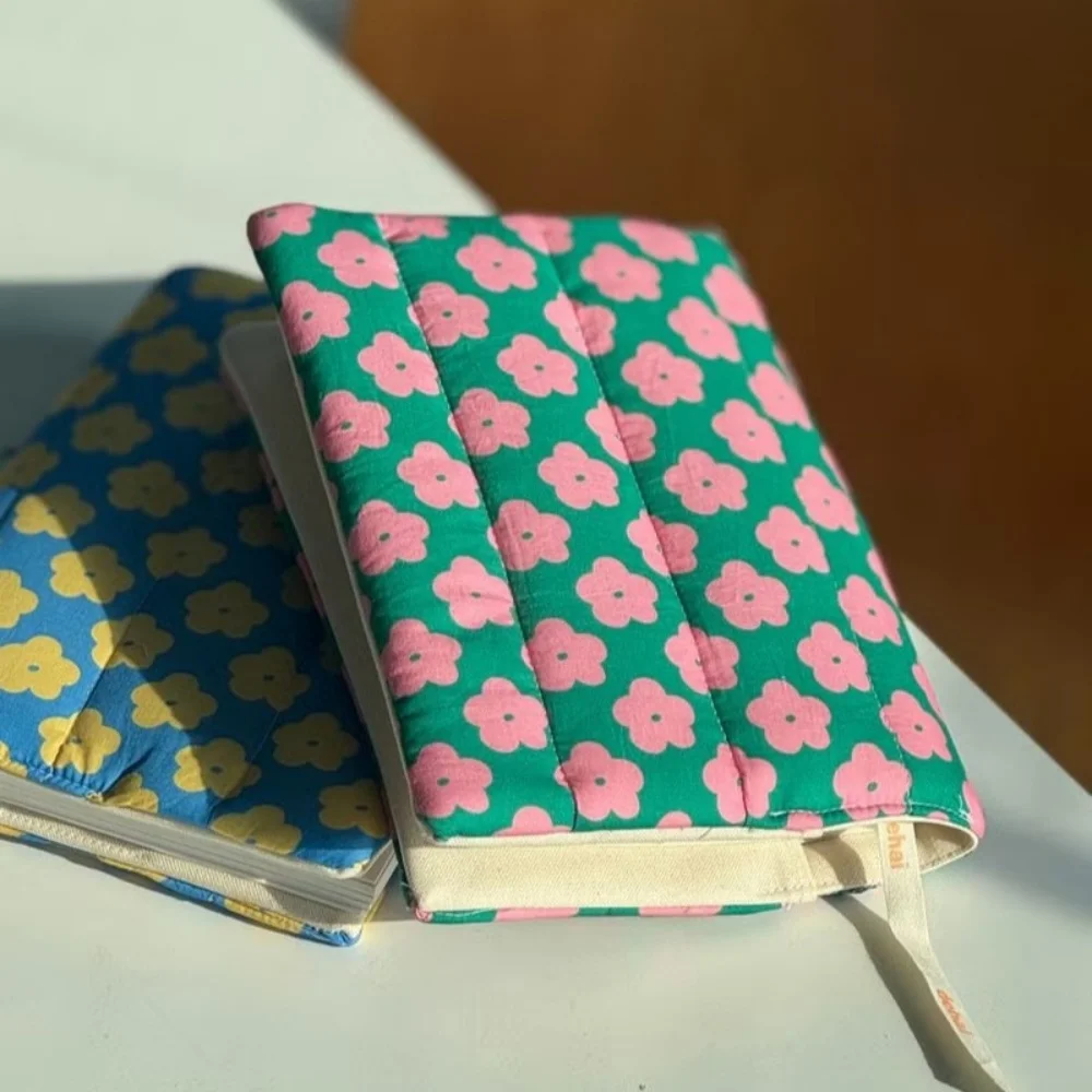 Floral Patchwork Polyester Book Cover – Versatile Fabric Art