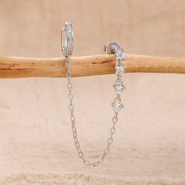 85845-365f78.jpg 1 pièce 14K plaqué or cheval oeil chaîne gland Zircon boucles d'oreilles pour femmes géométrique minimalisme boucles d'oreilles bijoux accessoires
