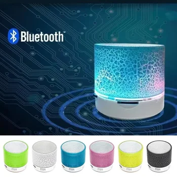 Mini Bluetooth Speaker Wireless Loud Speaker Crack LED SD Card USB Subwoofer Portable MP3 Music Sound Column For Computer Laptop