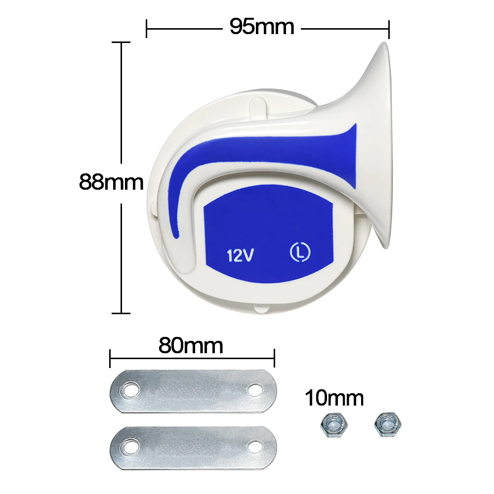 12V Speakers Automotive 115DB Horn Auto Speaker 18 Voice Electric Siren Loud Air Snail Horn 18 Sounds Home Security Alarm Car Siren Horn Car Air Horn