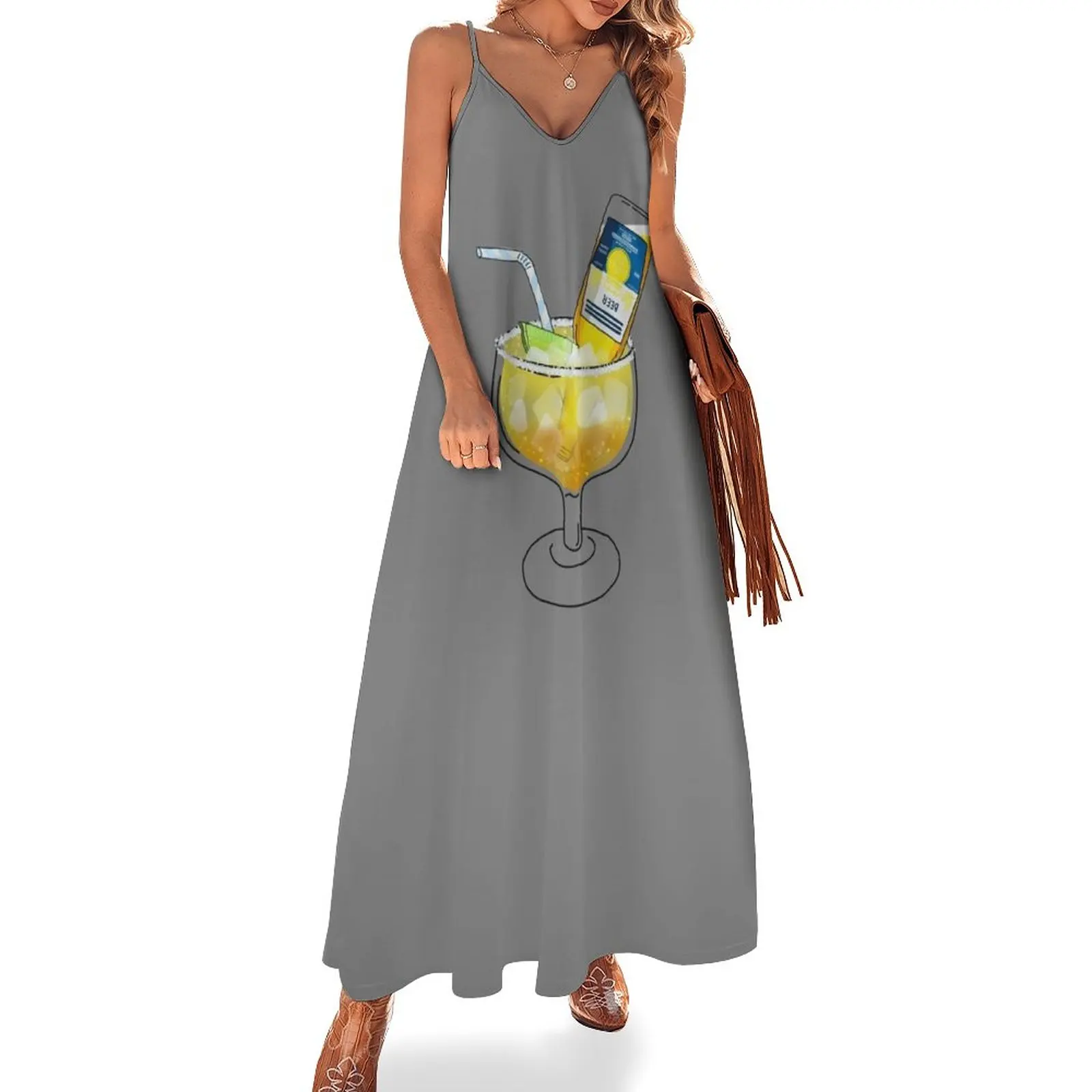 

New Bulldog Margarita Cocktail Drink Sleeveless Dress Women dresses summer sexy short dresses daring