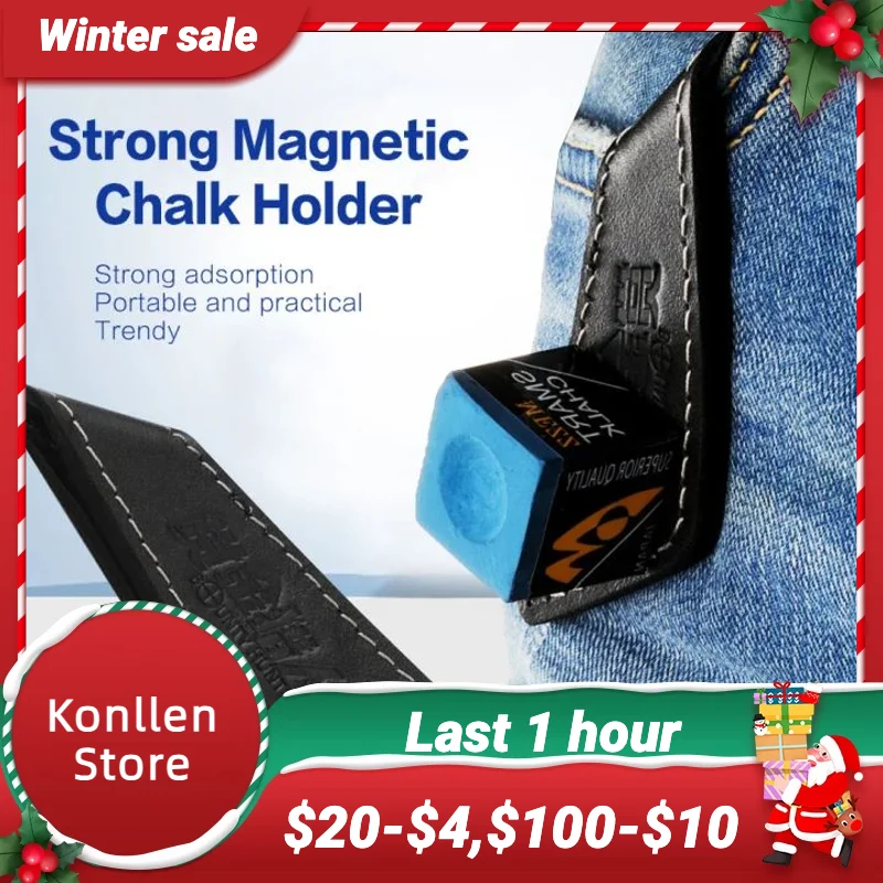 

Держатель для мела Bounty Hunter, магнитный держатель для бильярдного кия, тихий квадратный держатель для переноски, аксессуары для бильярда