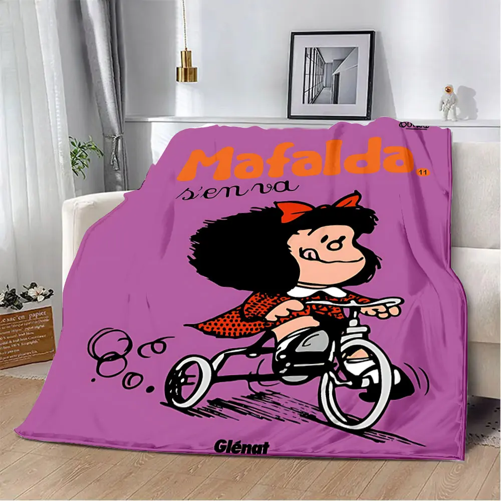 Hot Comics Cute Mafaldas Printed Blanket Picnic Blankets Warm Blanket Soft and Comfortable Blanket Home Travel Birthday Gift 5