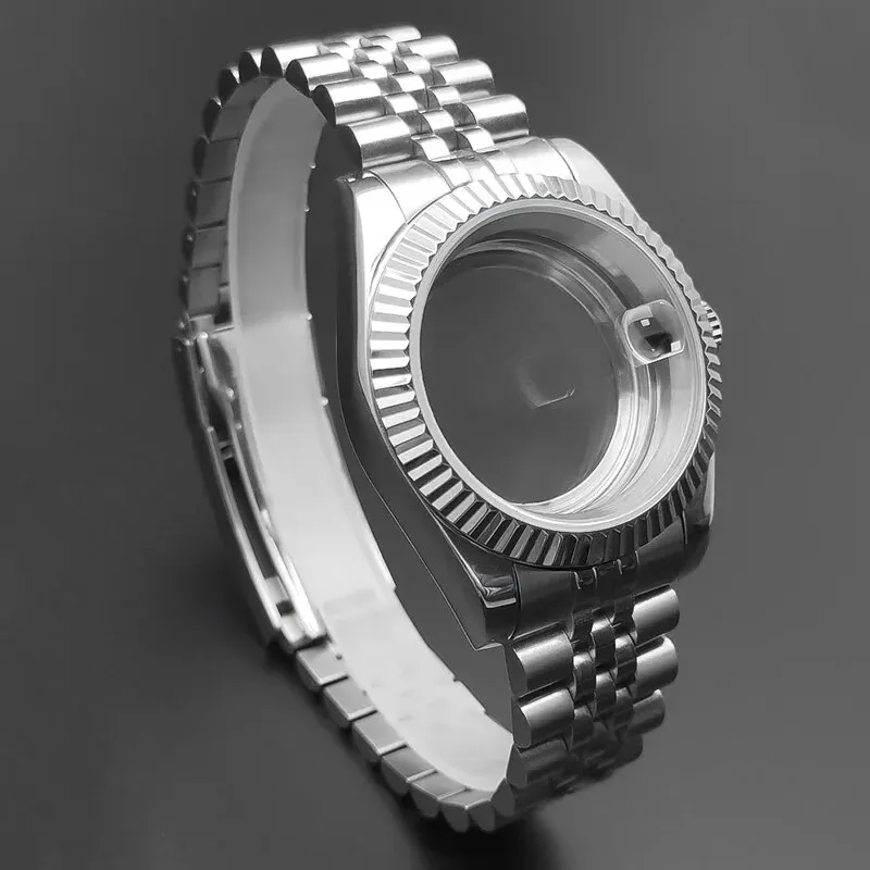 Neiton-Boîtier de montre en verre saphir pour homme, acier inoxydable, étanche, jubilé, mouvement, NH35, NH36, NH34, 36mm, 40mm, mode