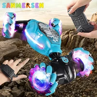 4WD RC Car Hand Control Stunt Gesture Sensor Rotation Drift Buggy 2.4G Watch Remote Control Off Road Electric Toys for Kids Boys 1