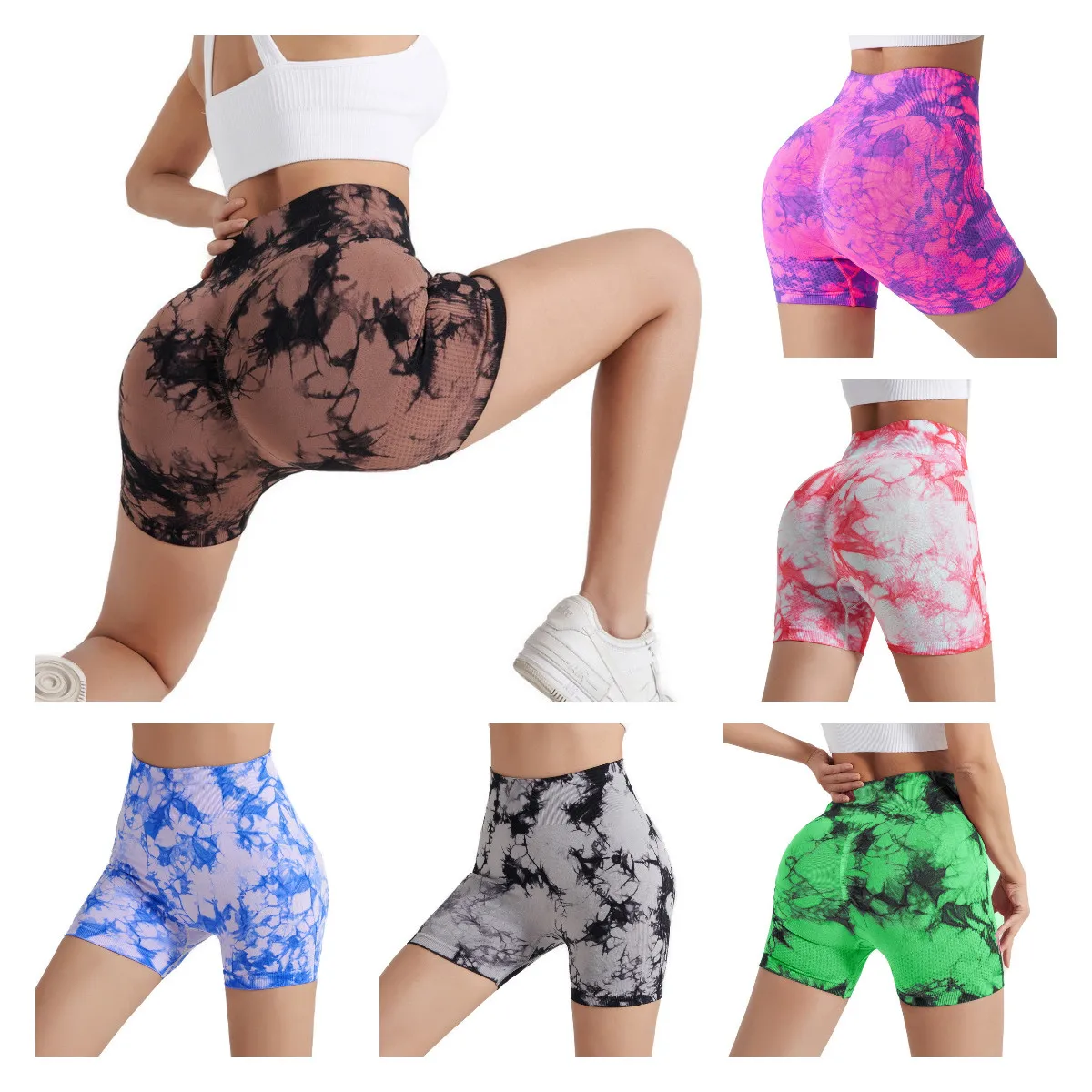 

Push Up Sport Shorts Women Cycling Shorts High Waist Elasticated Seamless Fitness Shorts Gym Training Yoga Sport Short Leggings