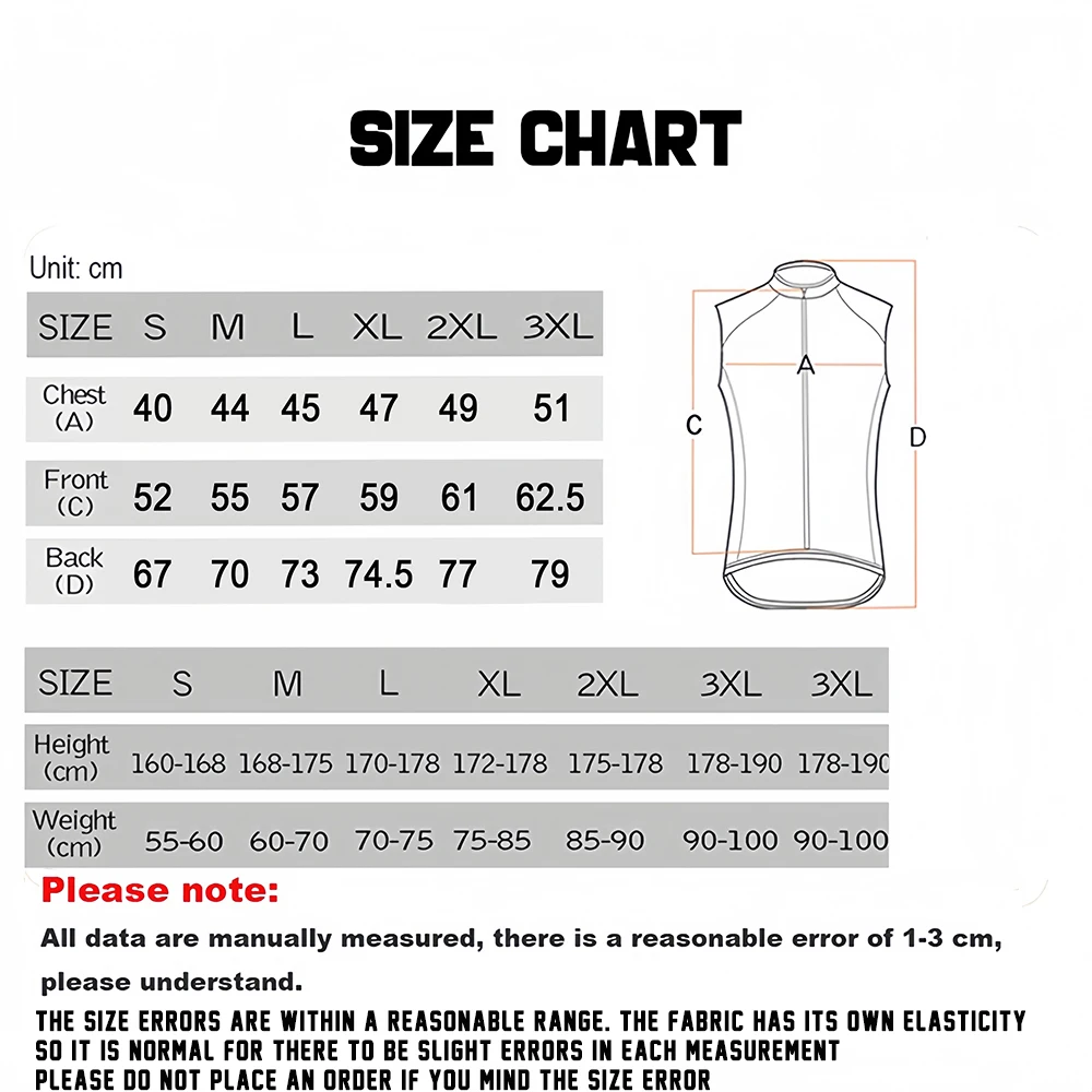 SANCUAX Cycling Vest, Summer Sleeveless Windproof Waterproof Road Bike Mountain Bike Riding Jersey Gilet with Two Way Zippers - Image 6