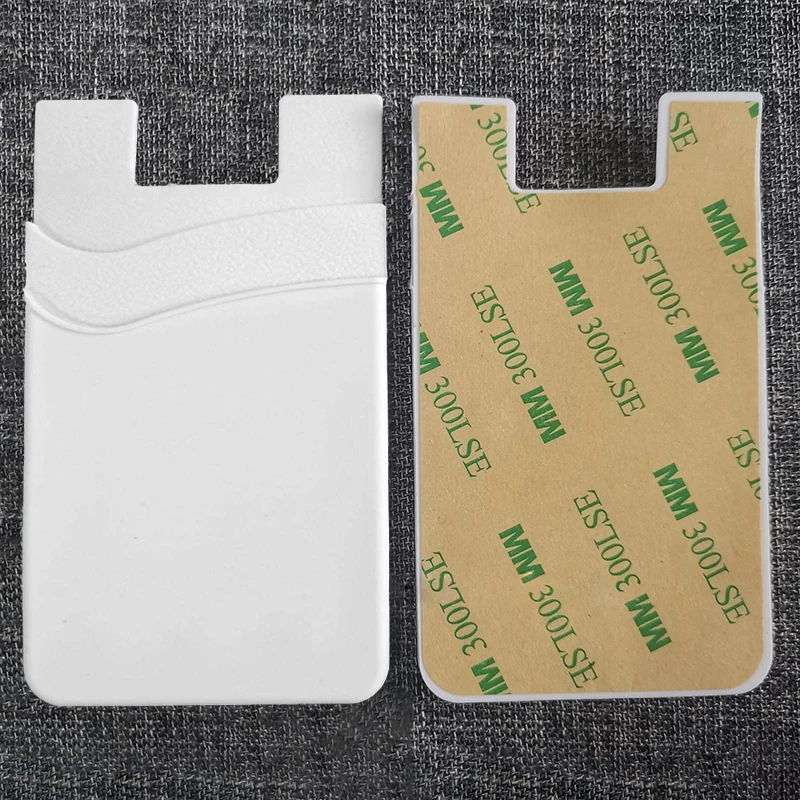 Silicone Double-Layer Phone Card Holder - Fashionable Ultra-Thin Wallet Sticker