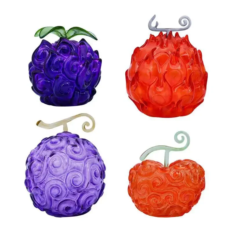 Gk One Piece Devil Fruit Model Action Figure Demon Op-Op Flame-Flame Fruit Gum-Gum Fruit Luminous Collection Doll Toys