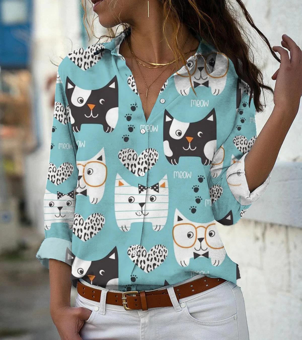 Elegant Women Blouse Weekend Loose Shirts Women Spring and Autumn Long Sleeve Button Printed Shirts  shirts for women  blusas weekend