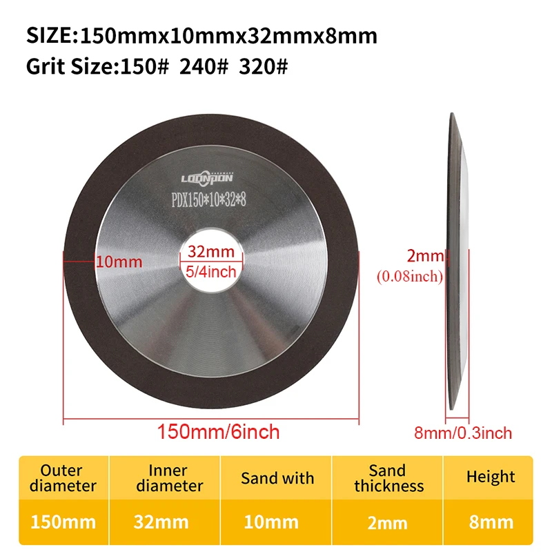 Grinding Wheel Diamond Grinding Wheel Resin Bond Grinder For Tungsten Steel Milling Cutter Sharpener 1Pc