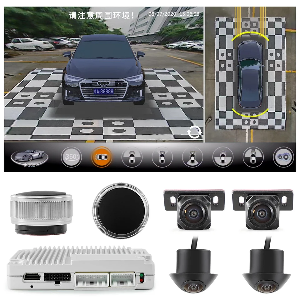 Neue Vogel Ansicht 360 3D auto birdview system Rückansicht Kamera 1080P 3D  HD Nachtsicht Frontkamera surround View Auto DVR