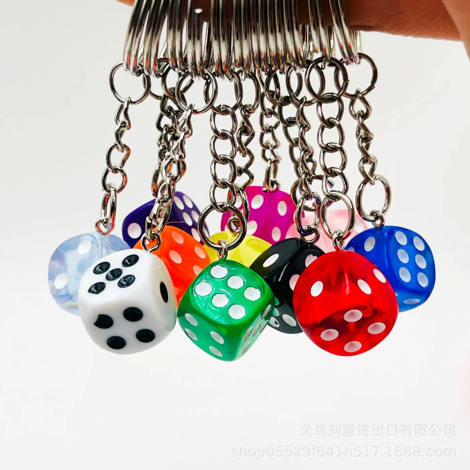 3D Resin Dice Keychain 2025 - Colorful Game Pendant, Creative Mini Cube Backpack Charm for Gaming Activity Gift