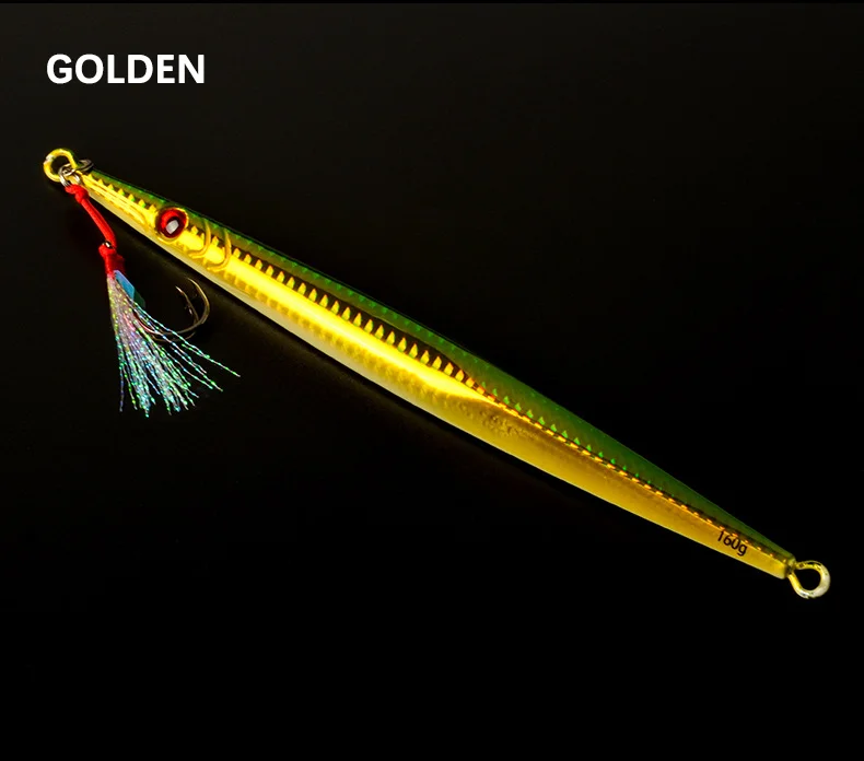 Meer Angeln Jigging Köder 60g-400g Schnell Sinkende Eisen Platte Langsam Schütteln Leuchtende Eisen Platte Metall jigs Künstliche Köder – Detail 11
