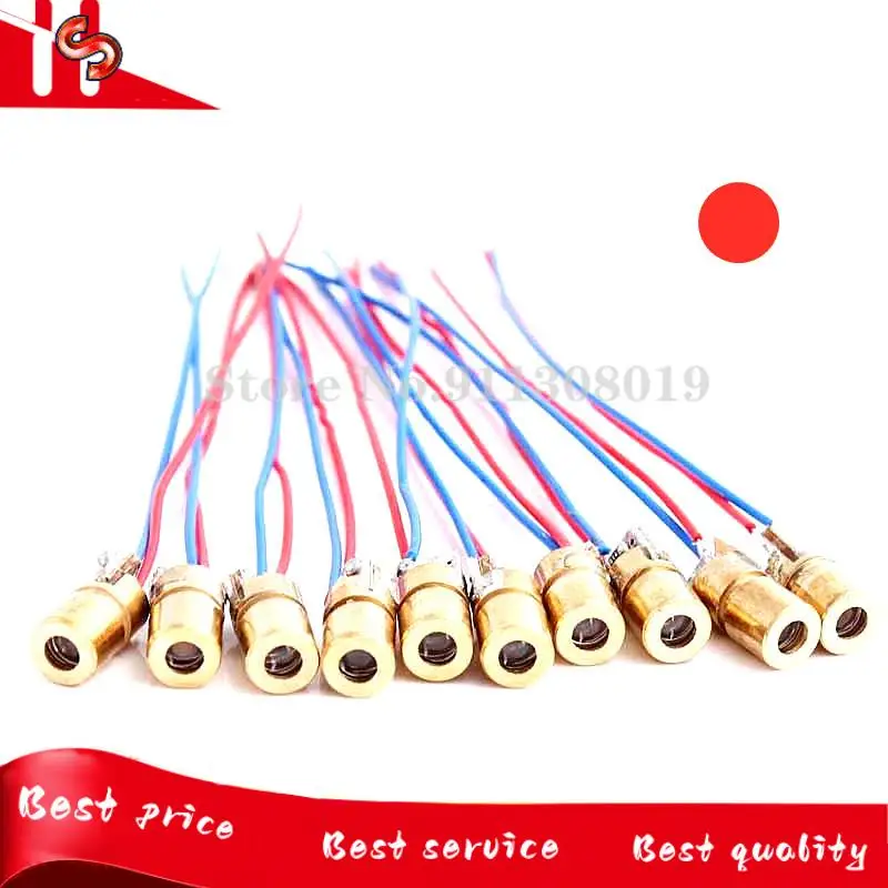 

5pcs Laser Diodes 5mW 650 nm Diodo RED Dot Laser Diod Circuit 3V/5V 5mW 650nm Module Pointer Sight Copper Head 6MM