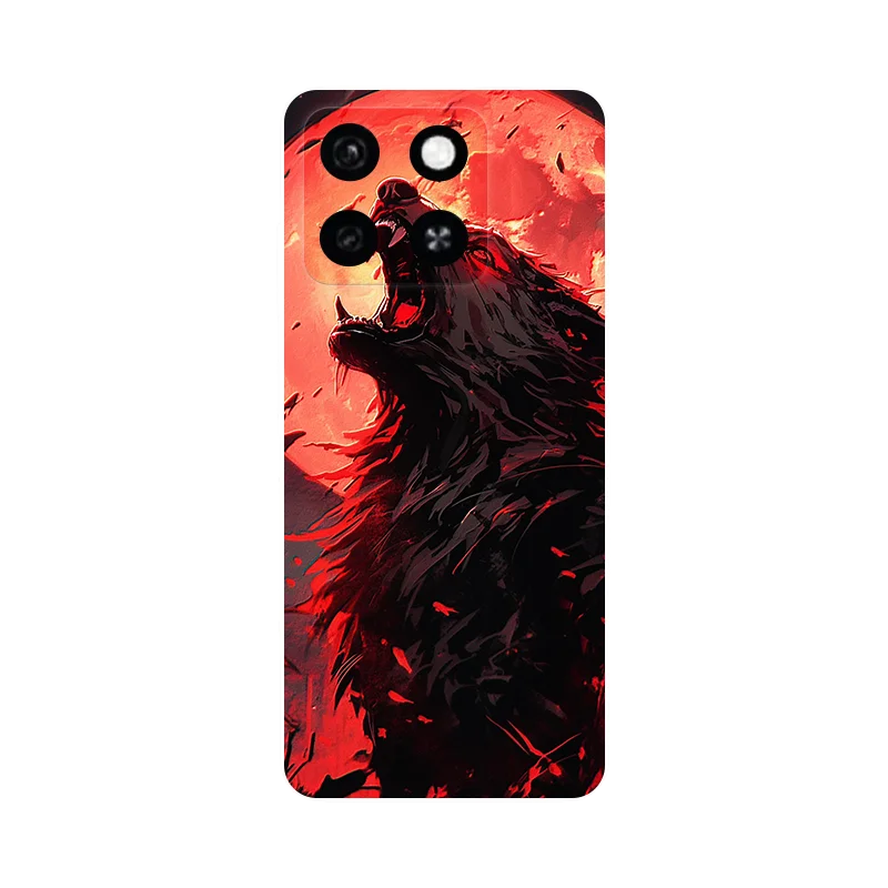 Floral Wolf Soft Silicone Shockproof Phone Cover