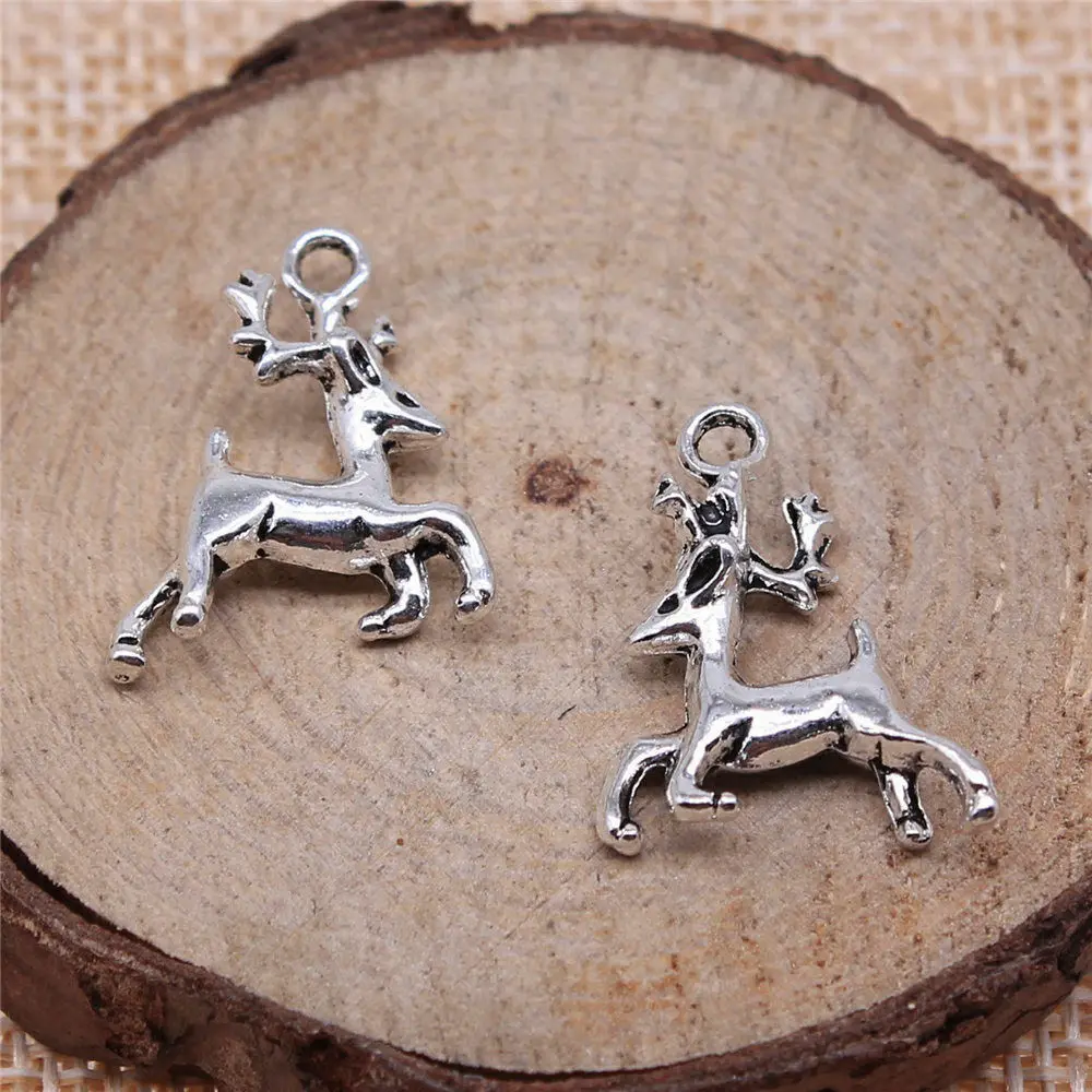 

Women Accessories Christmas Deer Charms Jewelry For Men 20x17mm 10pcs