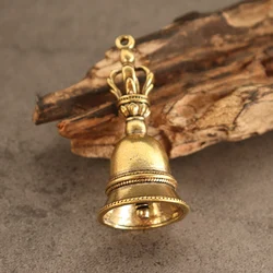 1PC Copper Hand Bell Vintage Home Desktop Decoration Teaching Equipment Unique Portable Handbell for Home Hotel Store (Copper)
