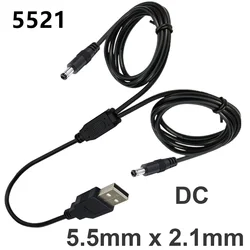 USB to Dual DC Y Splitter Power Cable for Versatile Electronic Devices (5.5mm x 2.1mm)