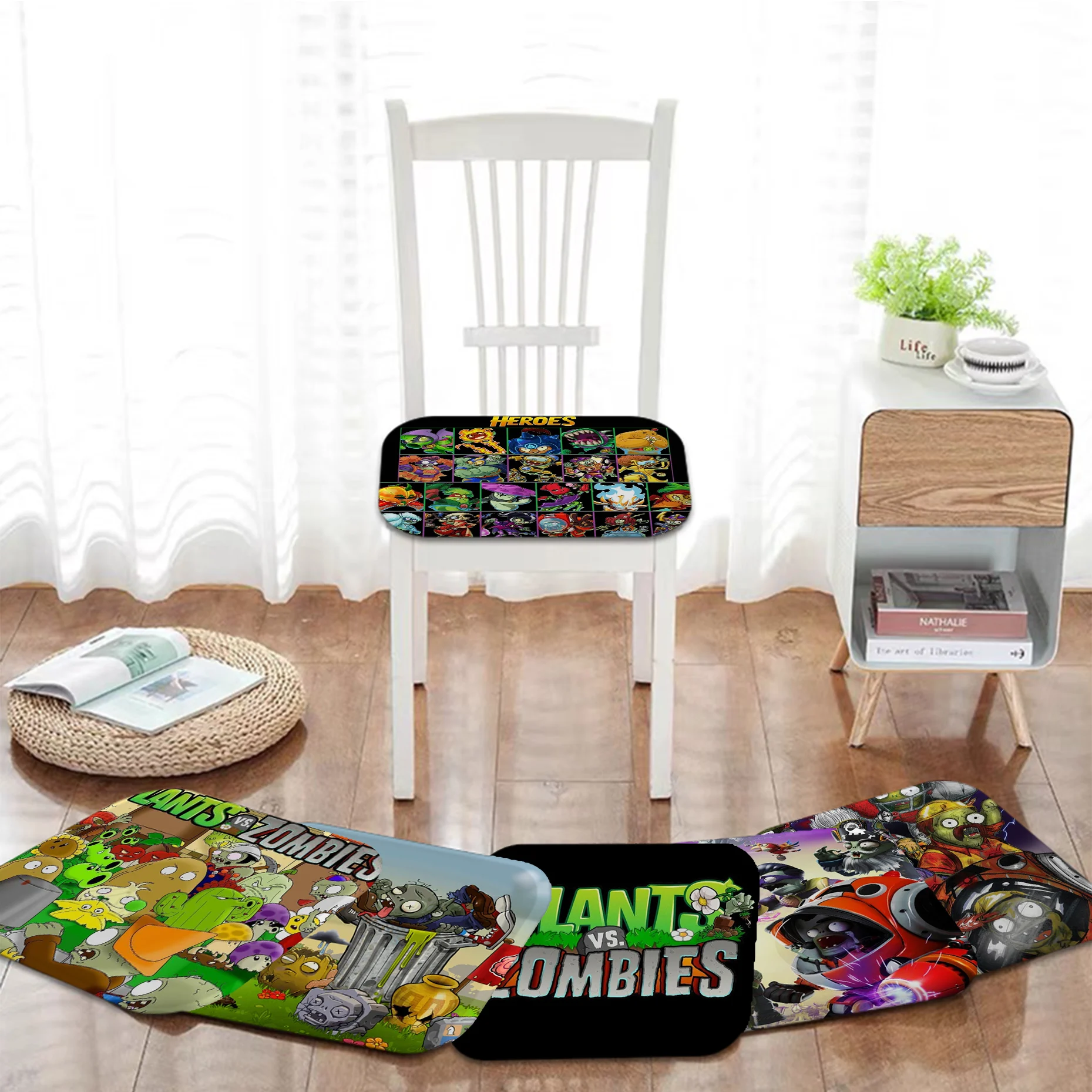 

P-Plants Vs. Z-Zombies Cushion Mat Square Dining Chair Cushion Circular Decoration Seat For Office Desk Cushions Home Decor