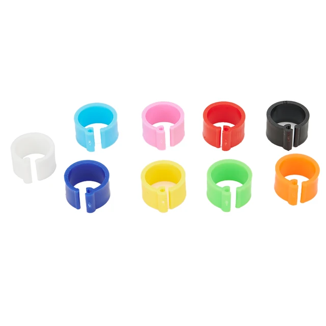 10 colors Plastic Re-use 7mm /0.27 Inch 100Pcs Chicks Rings Clip Poultry Band Bird Pigeon Parrot 2018 New Newest 5