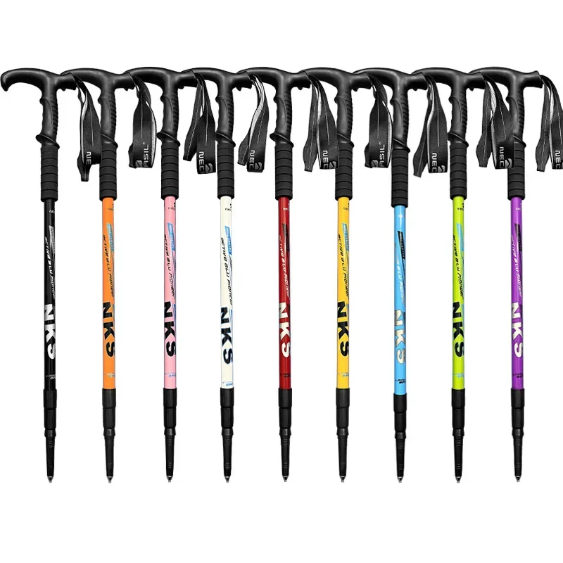 Trekking Pole Adjustable 65-135cm Length Alloy High-Strength Hiking Accessory For Women And Men Camping Hiking Walking Sticks